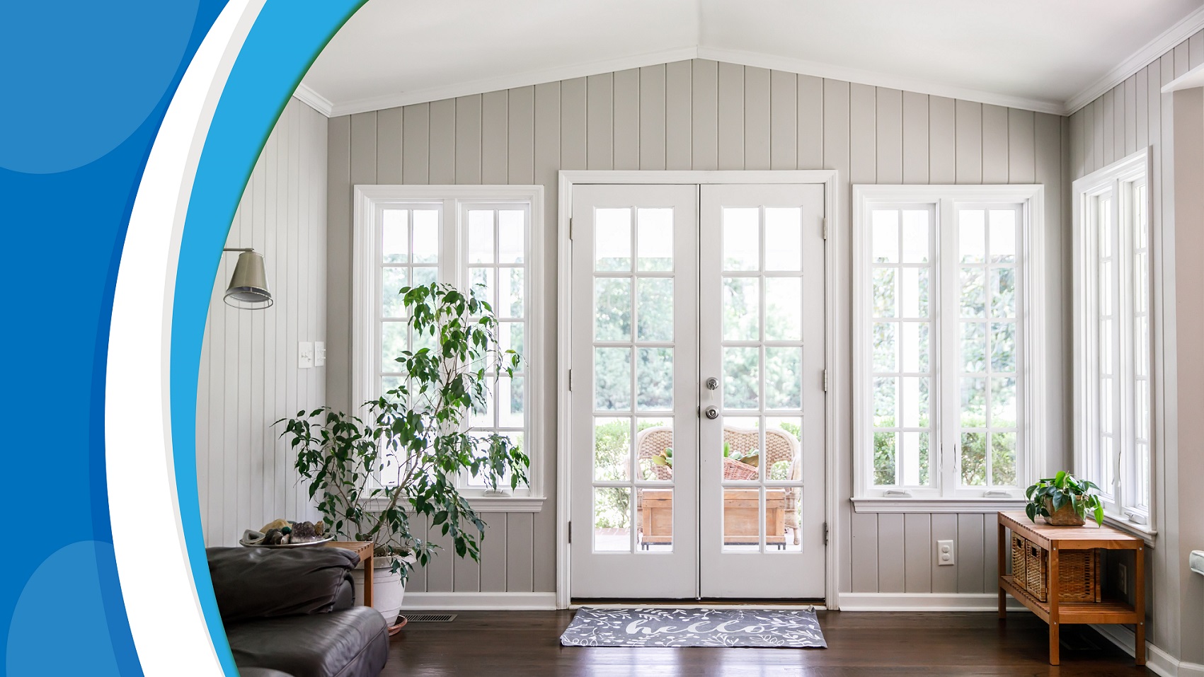 A majestic opening of a uPVC casement door from a living room 