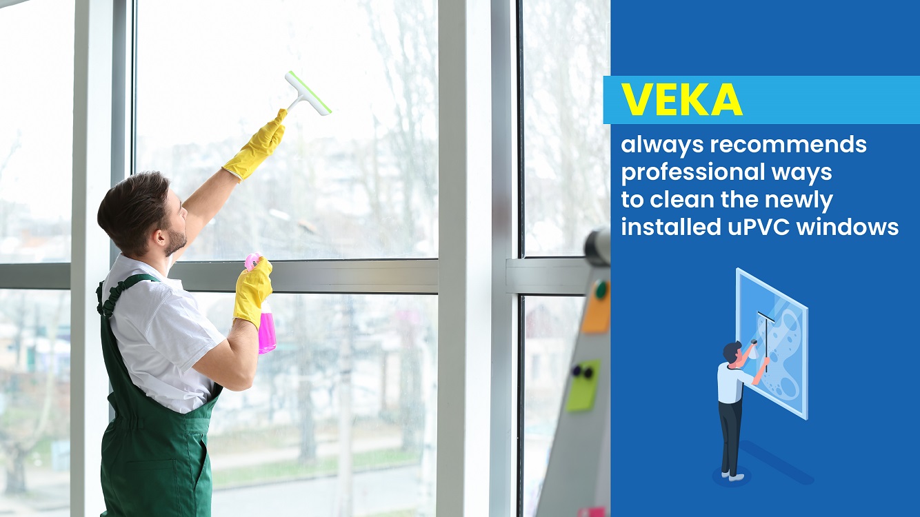 Clean the newly installed uPVC windows