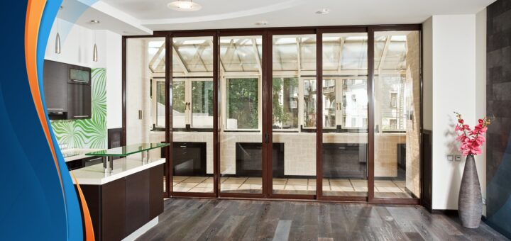 uPVC doors with wood finish for a modern home